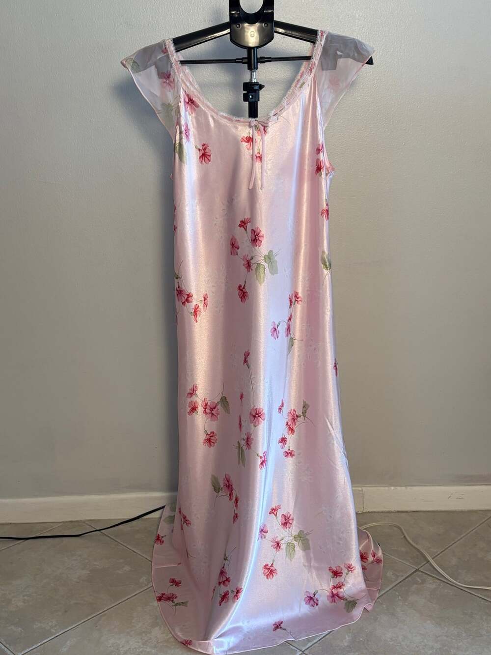 Oscar de la Renta Pink Label Floral Nightgown M NWT